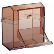 Mangeoire oiseau avec perchoir en plastique 70 ml