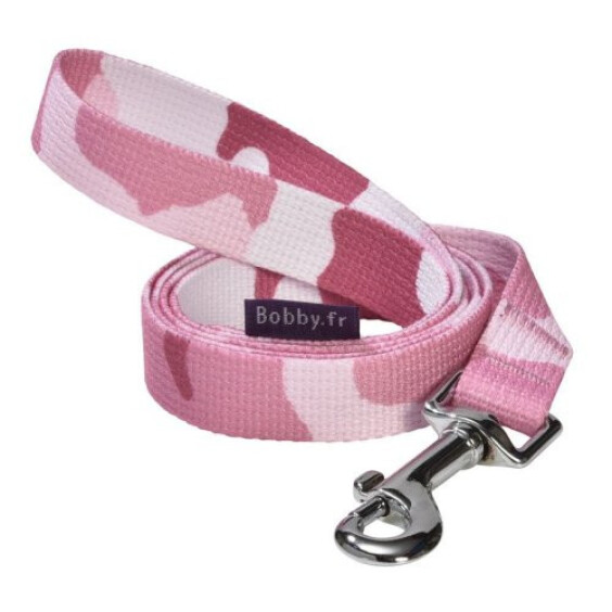 Laisse camouflage rose