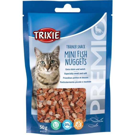 Friandise à l'herbe à chat Mini Fish Nuggets