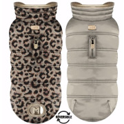 Milk & Pepper Manteau Kalahari réversible léopard et taupe