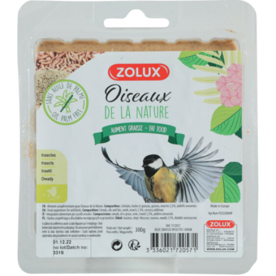 Bloc de graisse aux insectes