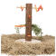 Tronc d'arbre avec aliments