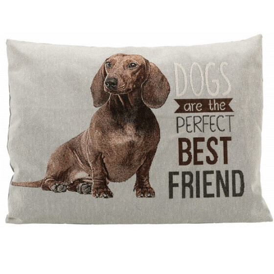 Coussin Chipo en Jacquard Teckel