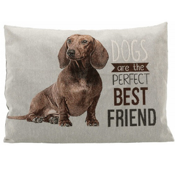 Coussin Chipo en Jacquard Teckel