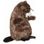 Peluche doudou Castor marron foncé 27 cm