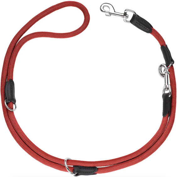 Laisse Freestyle 3 positions en corde rouge Hunter