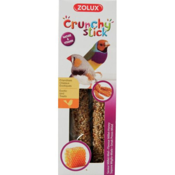 Crunchy stick oiseaux exotiques millet miel