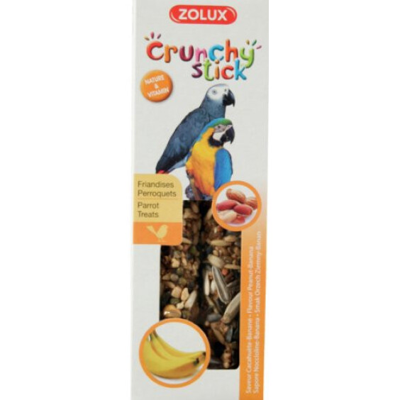 Crunchy stick perroquet cacahuète banane