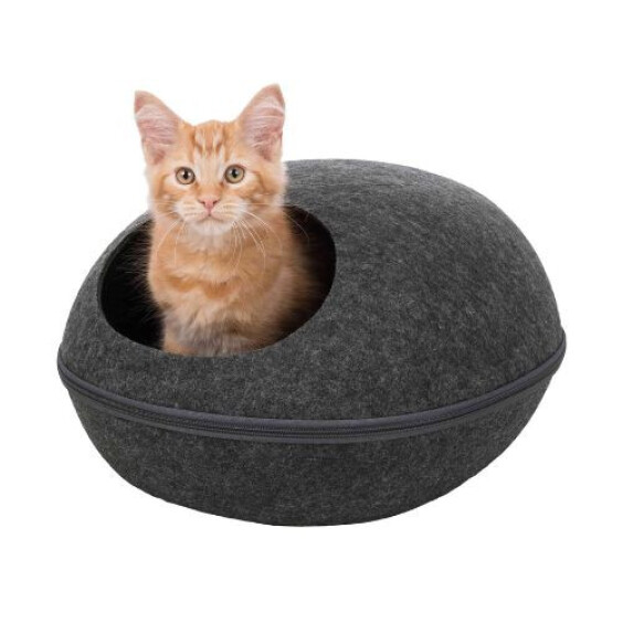 Maison design pour chat cachette et lit avec motif original