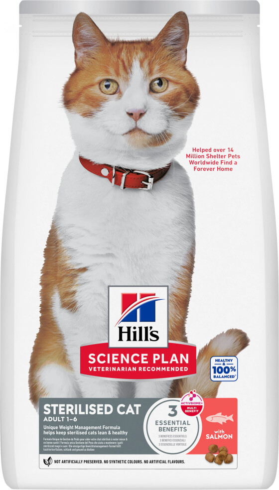 Hill's Science Plan croquettes pour chat stérilisé au saumon