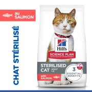 Hill's Science Plan croquettes pour chat stérilisé au saumon