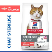 Hill's Science Plan croquettes pour chat stérilisé au saumon