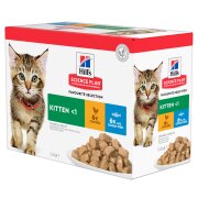 Hill's Science Plan sachet chaton Multipack Poulet & Poisson 12 x 85 g