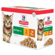 Hill's Science Plan sachet humide chaton Multipack Poulet & Dinde 12 x 85 g