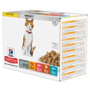 HILL'S Science Plan Sterilised Cat multipack pour chat adulte stérilisé (poulet, saumon, truite, dinde) 12 x 85 g