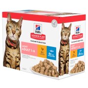 HILL'S Science Plan Adult Light pour chat adulte au poulet et au poisson 12 x 85 g