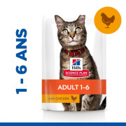 HILL'S Science Plan Adult pour chat adulte au poulet et à la dinde 12 x 85 g