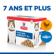 Hill's Science Plan Sachet chat Mature Adult Poulet Poisson 12 x 85 g