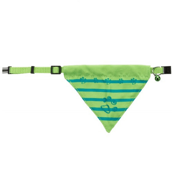 Collier réglable avec bandana pour chat vert