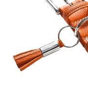 Collier chien cuir Cannes orange