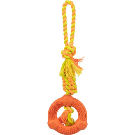 Corde de jeu avec anneau plastique