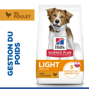 Hill's Science Plan croquettes Adult Light Medium Poulet