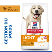 Hill's Science Plan croquettes Adult Light Large Breed Poulet sac de 12 kg