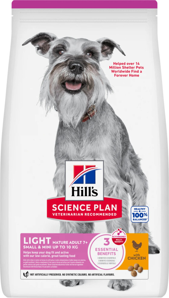 Hill's Science Plan croquettes Mature Adult 7+ Light Small & Mini Poulet sac de 2,5 kg