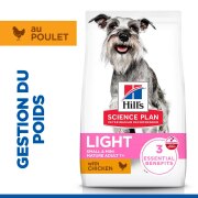 Hill's Science Plan croquettes Mature Adult 7+ Light Small & Mini Poulet sac de 2,5 kg
