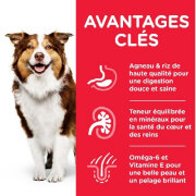 HILL'S Science Plan croquettes Mature Adult 7+ Medium Agneau Riz