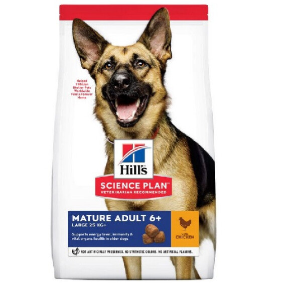 Hill's Science Plan croquettes Chien Mature Adult 6+ Large Breed Poulet 12 kg