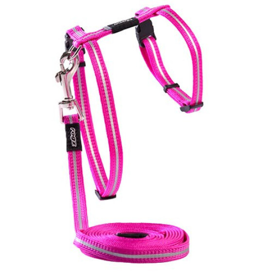 Harnais chat et laisse chaton dès 2 mois ou 3 mois AlleyCat rose