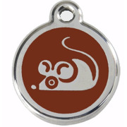 Petite médaille souris marron