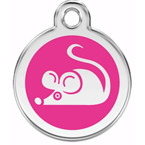 Médaille souris rose bonbon petite
