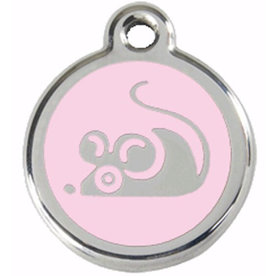 Petite médaille souris rose clair