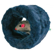 Rouleau de jeu en peluche avec souris bleue