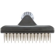 Étrille démêlante poil long 2 rangées pour chien 15 cm