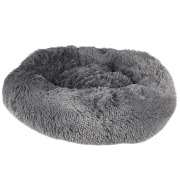 Lit rond gris pour chat et chien