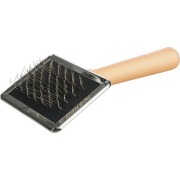 Brosse souple et peigne de nettoyage blanc 9 cm