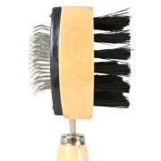 Brosse de Toilettage Double Face Bois 18 cm