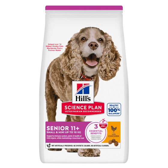 Hill's Science Plan croquettes Canine Senior 11+ Small & Miniature poulet 1,5 kg