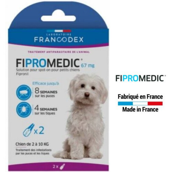 Pipette anti-puce Fipromedic petit chien 2 à 10 kg Francodex