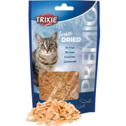 Friandise de crevettes lyophilisées pour chat