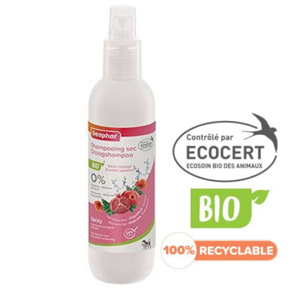 Spray shampoing sec bio pour chat et chien Beaphar