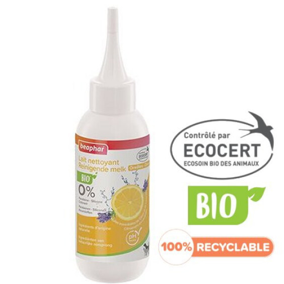 Lait nettoyant oreilles chien bio Beaphar