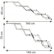 Escalier 4 marches pliantes alu