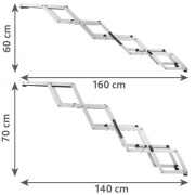 Escalier 4 marches pliantes alu