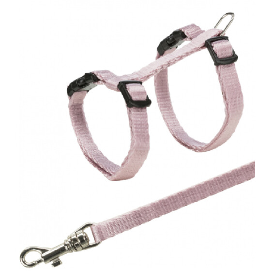 Harnais pour chat et chaton avec laisse à clip