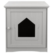 Meuble pour bac de toilette pour chat gris