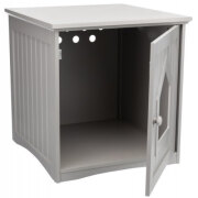 Meuble pour bac de toilette pour chat gris